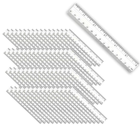 Charles Leonard Clear 6" Plastic Ruler, 48ct.